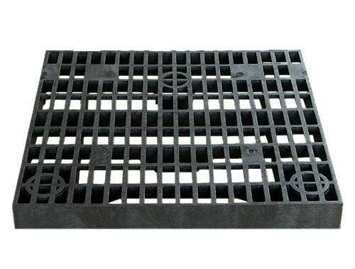 24 Inch x 24 Inch Heavy Duty Fountain Basin Grate - for Pond and Water Garden Features and More - Hides Reservoirs - Holds Bubblers, Rocks, Other Decorations - Will Not Rust - Black - Can Be Cut