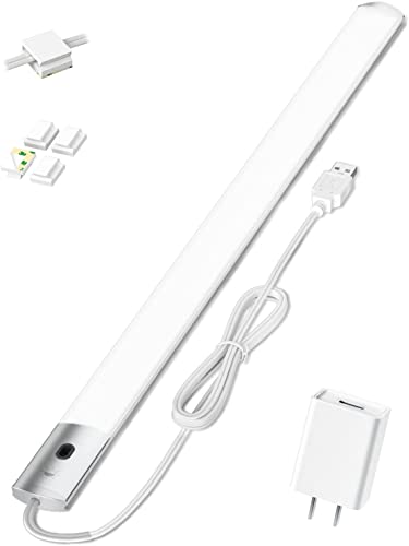 Ultra Slim Under Cabinet Light, 16Inch Plug in LED Closet Light with HandSweep Sensor, 3 Color Temps Under Kitchen Light 2800/4000/6500K, Dimmable Under Counter Light for Indoor,Closet,Workbench