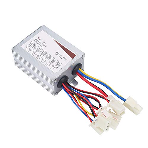 Motor Controller 24v 500w Brushed Motor Speed Controller Battery Connector Aluminum Alloy Brush Motor Control Box for Electric Bicycle E Bike Scooter