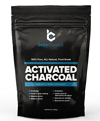 (1LB) Organic Coconut Activated Charcoal Powder - Food Grade, Kosher - Teeth Whitening, Facial Scrub, Soap Making (1 Ounce to 5 pounds (1 Pound)
