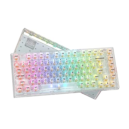 Womier 75% Percent Keyboard - Gasket Mount Mechanical Gaming Keyboard, S-K75 82 Keys Custom Keyboard RGB Backlit, Hot Swappable Keyboard, Pre-lubed Switch for Mac/Win (White)