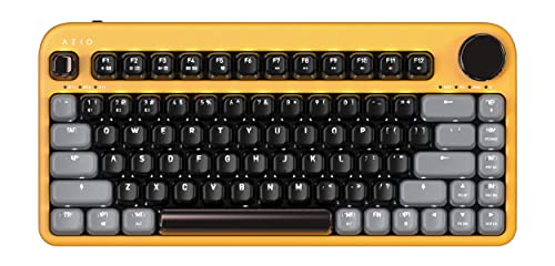 Azio IZO Wireless BT5/USB PC & Mac Mechanical Keyboard, Pre-Lubed Red Switches, Golden Iris (IK412)