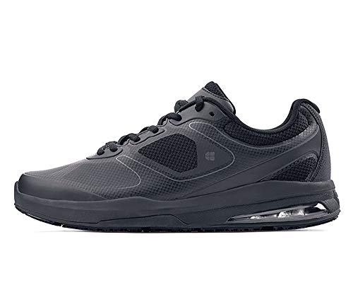 Shoes for Crews Men's Evolution II Slip Resistant Food Service Work Sneaker, Black, 9.5 Wide US