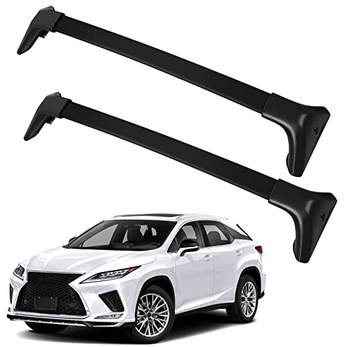 FINDAUTO 2pcs Crossbars fit for Lexus RX350 2016-2018 2020,for Lexus RX450h 2016-2020 OE Style Top Rail Roof Rack Aero Aluminum Cross Bar Luggage Rack Rail