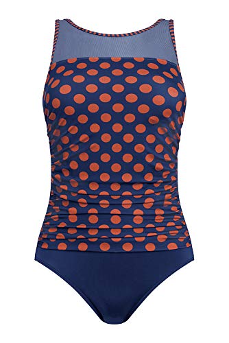 Amoena womens Amoena Women's Alabama Half-bodice High Neckline Pocketed Mastectomy One Piece Swimsuit, Multi, 38C US