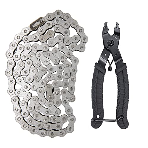 415H 110L Motorized Bicycle Chain+Chain Breaker,Compatible with For 49cc 60cc 66cc 80cc 2-Stroke Engine Motor Bike Heavy Duty Chain High Power Racing Parts