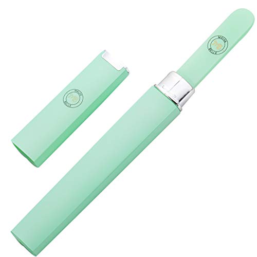 Best Crystal Glass Nail File  Perfect for Women & Girls - Long Lasting Double Sided Tempered Glass  Professional Salon Manicure/Pedicure Filing Tool for Natural Nails - with Case - Pastel Green 2mm