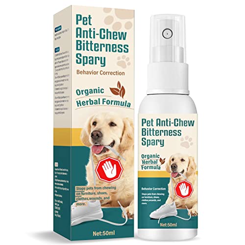 Bitter Apple Spray for Dogs to Stop Chewing-Puppy Essentials-Training Aid for Puppies and Cats-Natural-Alcohol-Free-No Chew Licking Fur, Bandages, Wounds, Shoes and Furniture