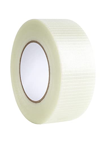 Lichamp Strapping Tape 2 inches, 60 Yards Reinforced Packing Tape Wide Fiberglass Tape Filament Nylon Tape