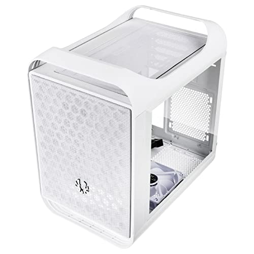 BitFenix Prodigy M 2022 mATX/Mini-ITX Gaming PC Case, RTX 3090 or RX 6900 XT Ready, Vertical GPU and Water Cooling Mounting, Tempered Glass, USB 3.2 Type-C and 2X USB 3.0 Type-A, White