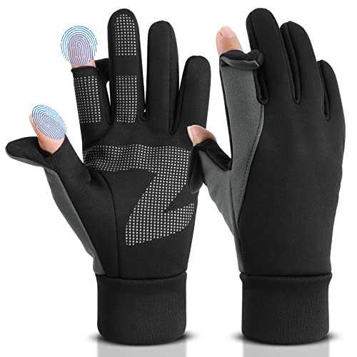 Cierto Winter Gloves for Men & Women | Cold Weather Water Resistant Thermal Gloves | Warm Gloves for Running Cycling Motorcycle Bike Riding