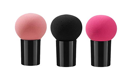 WOIWO 3PCS Round Head Small Mushroom Head Powder Puff Sponge Beauty Makeup Eggs Do Not Eat Powder Dry And Wet Dual-Use Makeup Tools