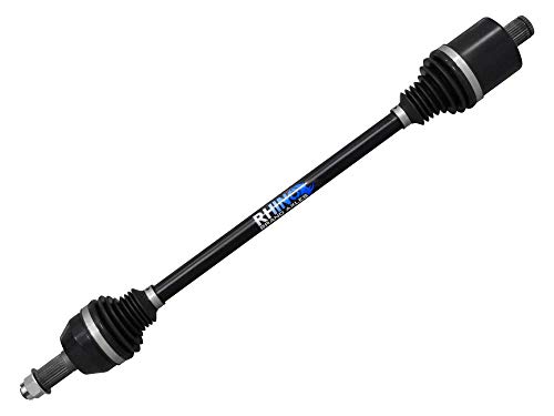 SuperATV Heavy Duty Rhino Brand Front Axle for Polaris Ranger XP 900 /Crew (See Fitment) | 1 Front Axle | Made of 4340 Chromoly Steel | Synthetic Grease to Keep CV's Cool | Maximized CV and Shaft Size