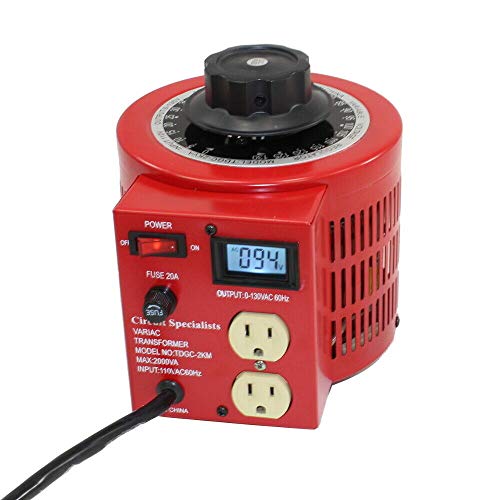 Variable Variac Transformer with LCD Display - Adjustable Bench Power Supply - Voltage Tester - Watt Regulator - Universal Adapter - Volt Meter - AC to DC Converter - Current Limiter - Amp Meter