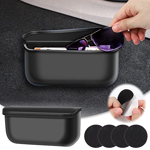 COCASES Sunglass Holder for Tesla Model 3 Model Y Accessories, Center Console Vel-cro Organizer for Flocking, Glasses Storage Box