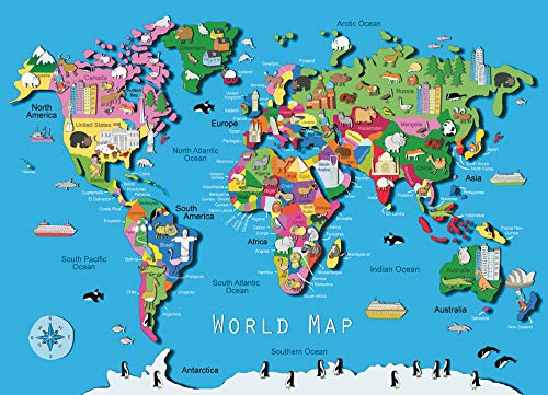 Ravensburger World Map 60 Piece Jigsaw Puzzle for Kids  Every Piece is Unique, Pieces Fit Together Perfectly