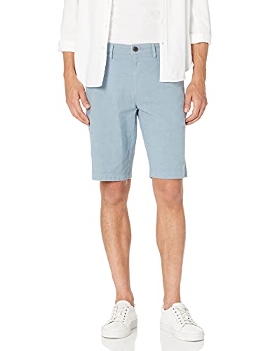 Amazon Essentials Men's Slim-Fit 11" Lightweight Comfort Stretch Oxford Short (Previously Goodthreads), Pale Blue, 33