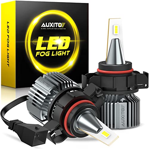 AUXITO PSX24W LED Fog Light Bulbs, 2504 LED Fog Bulbs, 6500K Cool White 4000LM Xtreme Bright, 12276 Halogen DRL Replacement for Impreza, Chrysler, Subaru, Super Penetration, Pack of 2