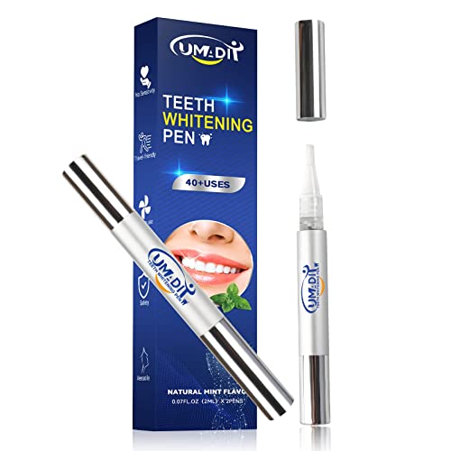 Teeth Whitening Pen, Effective & Painless Teeth Whitening Kit, 2Pack, 40+ Uses, Mild No Sensitivity Teeth Whitener, Easy to Use, Obvious Effect Instant Smile, Natural Mint Flavor Teeth Whitening Gel