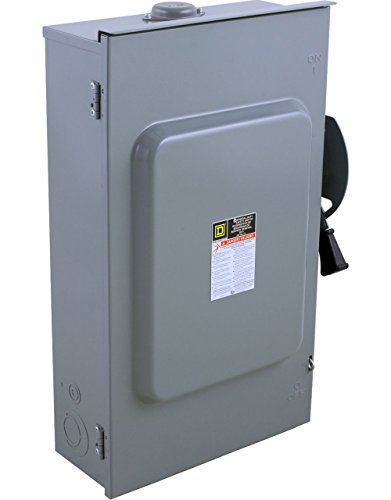 Square D - DU324RB General Duty Safety Switch, Non-Fusible, 200-Amp, 240V, 3-Pole, 60 HP, Bolt-on Provision, Outdoor