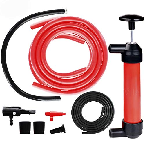 Vila Manual Siphon Pump Kit, Heavy-Duty, Hand Pumping Pipe, Fast Acting 15" Siphon Tube, Quick and Easy to Set-Up, Variety of Uses from Automotive, Rain Barrels to Water Gardens