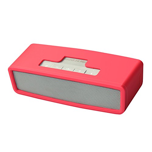 Soundlink Mini Case, Soft Travel Carrying Case Silicone Protective Cover for Bose Soundlink Mini 2/ Mini Wireless Bluetooth Speaker (Rose Red)