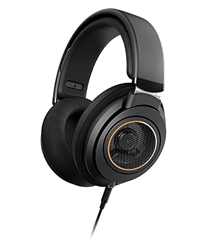 PHILIPS Over Ear Open Back Stereo Headphones Wired with Detachable Audio Jack, Studio Monitor Headphones for Recording Podcast DJ Music Piano Guitar (SHP9600)