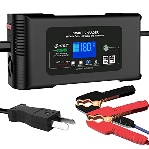 36V 18A and 48V 13A Golf cart Battery Charger,Car Battery Charger,Maintainer Trickle Charger,Lithium,LiFePO4,Lead-Acid AGM/Gel/SLA.Battery Charger, for Club Car, EZGO & Yamaha with Crowfoot Plug