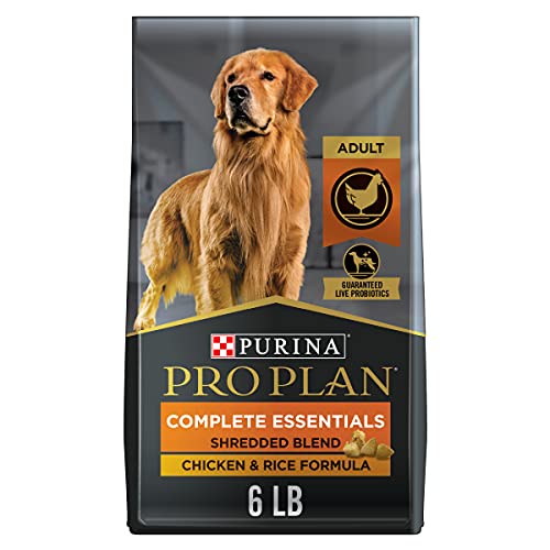 Purina Pro Plan High Protein Dog Food With Probiotics for Dogs, Shredded Blend Chicken & Rice Formula - 6 lb. Bag
