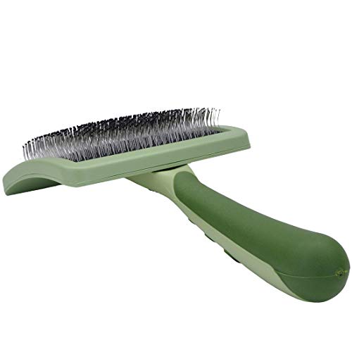 Coastal - Safari - Curved Firm Slicker Dog Brush, No Color, Medium (6.75" L x 4.25" W)