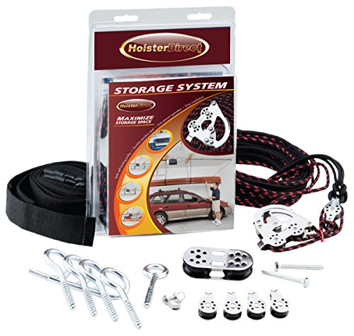 Hoister Direct 7803.12 - Overhead Storage Hoist for Jeep Top Removal, Truck Caps, Bikes, SUP, Dinghies, Canoes, Kayaks, Surfboards and More. Mount in Your Garage, Shop, Anywhere with a Ceiling.