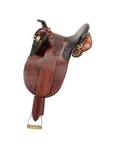 Australian Outrider AOC Stock Poley Wide Tree Saddle w. Horn 18in