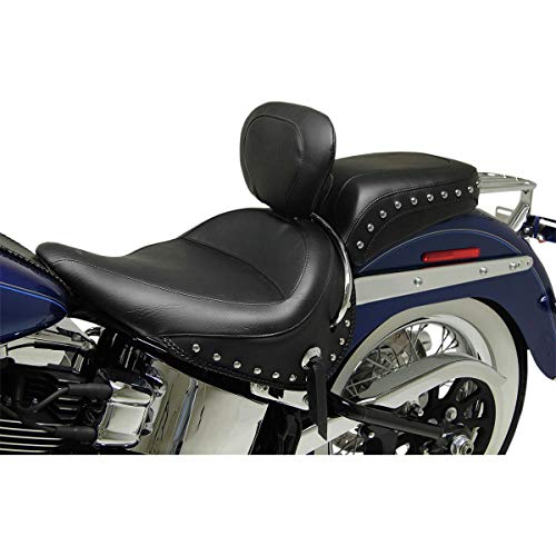 Mustang Wide Rear Seat (Studded / 10") Compatible with 05-17 Harley FLSTN3