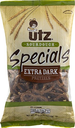 Utz Quality Foods Sourdough Specials Extra Dark Pretzels, 4-Pack 16 oz. Bags