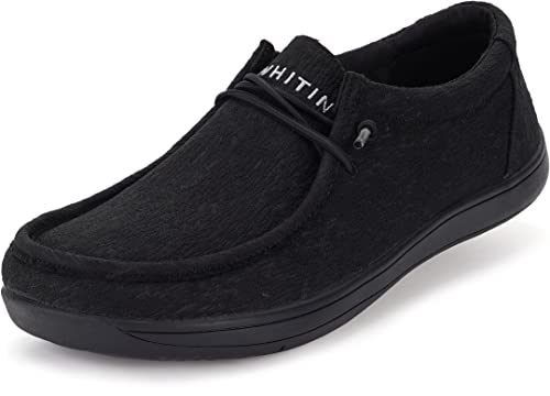 WHITIN Women's Wide Width Barefoot Shoes Minimalist Loafer Zero Drop Size 9e Slip-on Deck Boat Soft Nurses Moccasin Comfortable Walking Running Gym Stretch Ladies Fashion Sneakers W86 All Black 40