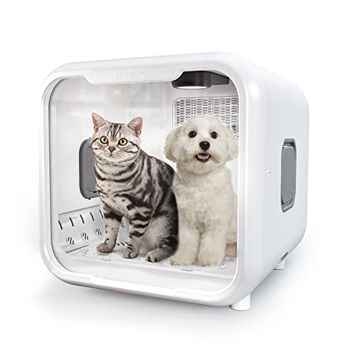 PvEvTv Automatic Pet Dryer Box for Cats and Small Dogs,Ultra Quiet Dog Hair Dryer 71L Capacity with Smart Temperature Control and 360 Drying