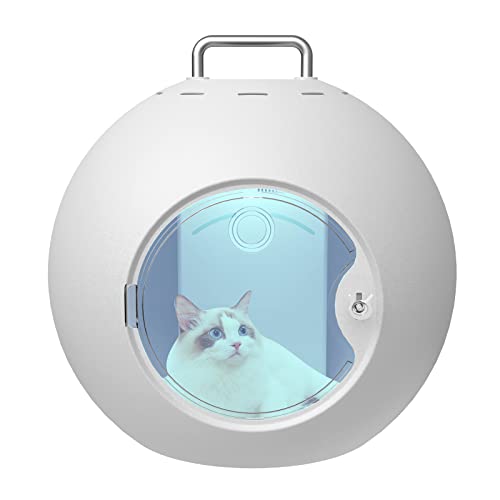 Cat Dryer Box for Pet Grooming, Ultra Quiet Cat Dryer Machine, Professional Fast Drying Blower with Lighting, Intelligent Control Adjustable Temperature and Time, 360 Degree Warm Wind, 50L Capacity