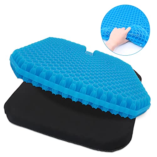 janek show Gel Seat Cushion, Double Layer Egg Gel Cushion for Pressure Relief, Seat Cushion for The Car,Office,Wheelchair&Chair.Breathable Design,Durable,Portable