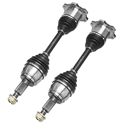 Detroit Axle - 6-Lug 4WD Front CV Axle Drive Shafts Assembly Replacement for Chevy GMC Silverado Sierra 1500 Yukon Escalade w/o ABS - 2pc Set