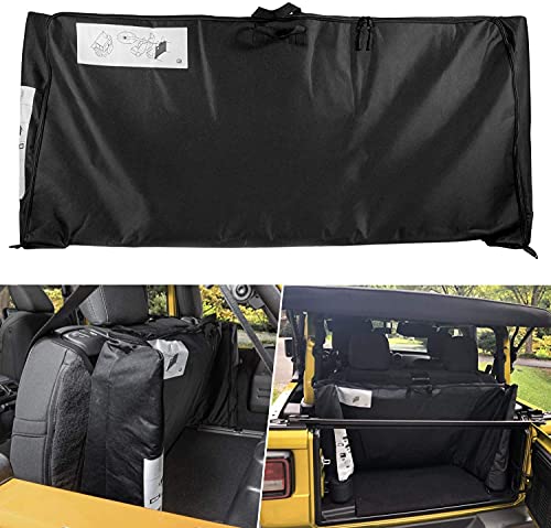 Sunluway Soft Top Window Storage BagCarrying Case with Cushion Inside Fits for Jeep Wrangler JL JLU 2018-2023 (Replace 68358392AC)