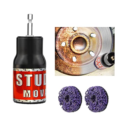 Wheels Stud and Hub Cleaner Stud Rust Removal Tool Fits to 1/2Impact Wrenches or Electric Drill for Screws and Metal Surfaces Wheel Cleaning Tool