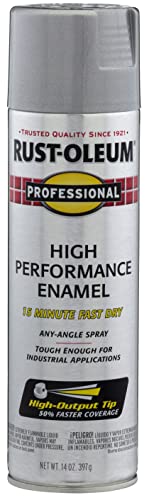 Rust-Oleum 7515838 Professional High Performance Enamel Spray Paint, 14 Oz, Aluminum
