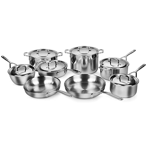 Demeyere 5-Plus Stainless Steel 14 Piece 5-ply Cookware Set