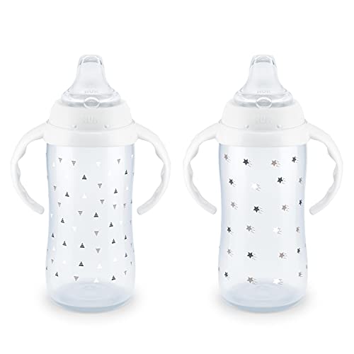 NUK Large Learner Cup, 10 oz, 2 Pack, 9+ Months, Timeless Collection, Amazon Exclusive