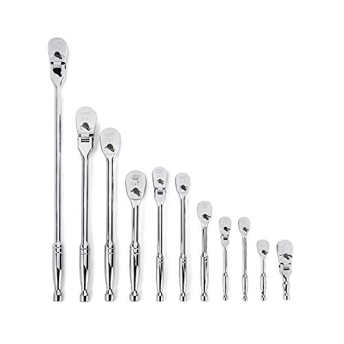 GEARWRENCH 11 Piece 1/4", 3/8" & 1/2" Drive 84 Tooth Mixed Teardrop Ratchet Set - 81296A-07
