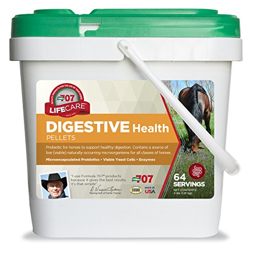 Formula 707 Digestive Health Equine Supplement, 4lb Bucket  Probiotics, Prebiotics and Digestive Enzymes for Horses