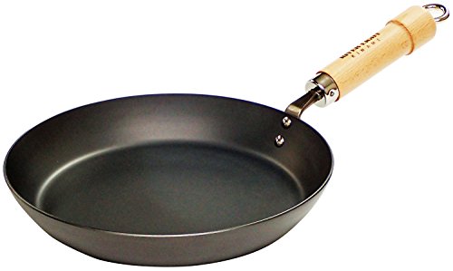 River Light Iron Wok, Plank Frying Pan, Kyoku, Japan, 10.2 inches (26 cm), Induction Compatible, Made in Japan, Rust Resistant