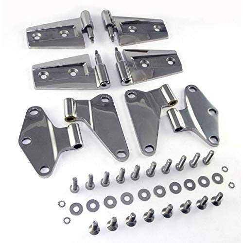 Rugged Ridge 11111.20 Door Hinge Kit, Stainless Steel; 07-18 Jeep Wrangler JK