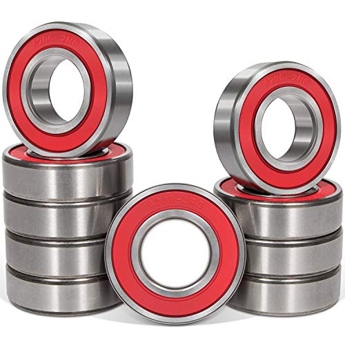 10 Pack 6206-2RS Double Rubber Seal Bearing 30x62x16mm,Pre Lubricated,Stable Performance,Cost Effective, Deep Groove Ball Bearings