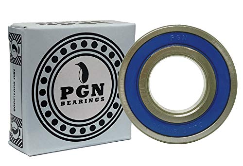 PGN (4 Pack) 6206-2RS Bearing - Lubricated Chrome Steel Sealed Ball Bearing - 30x62x16mm Bearings with Rubber Seal & High RPM Support